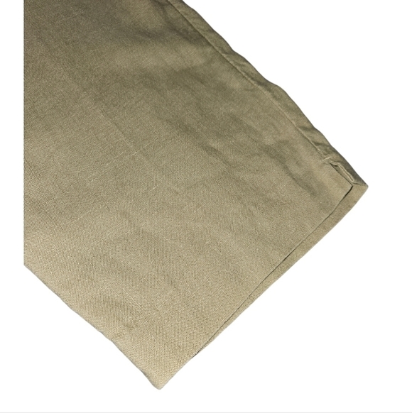 J.Jill 100% Linen Crop Pull on Boho Cottagecore Pants Prairie Granola Med Petite - Picture 2 of 6